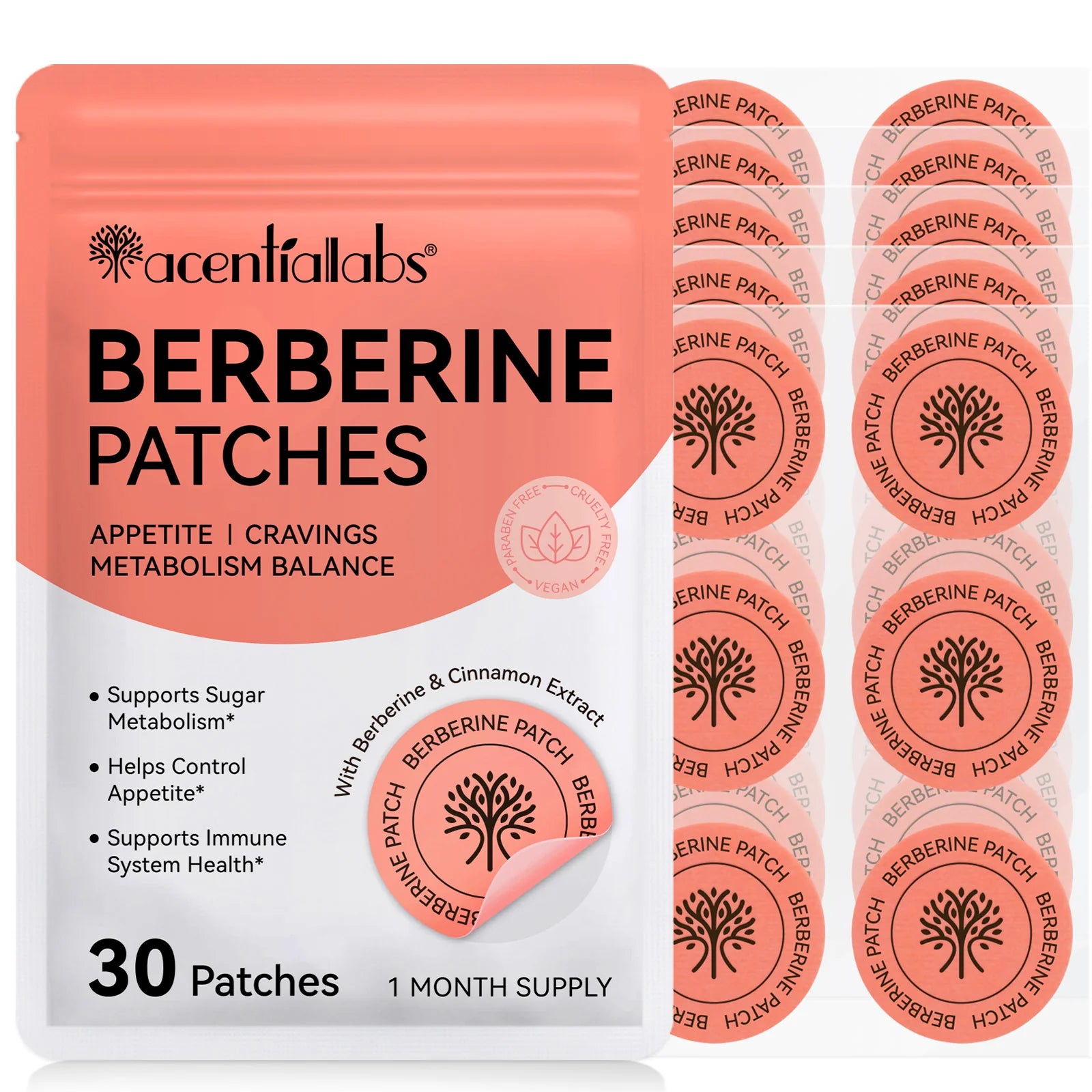 Berberine Patches – Appetite Control & Metabolism Support (30 Patches)