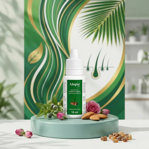 Alopia Oil (15ml) - Intensive Herbal Hair Regrowth Treatment for Alopecia Areata